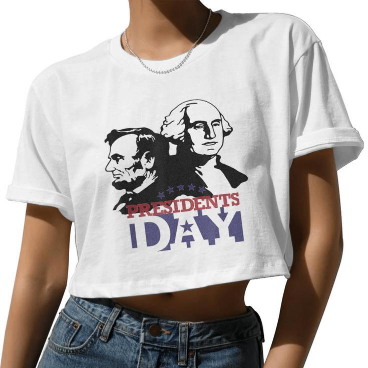Happy Great President's Day For And Women Women Cropped T-shirt