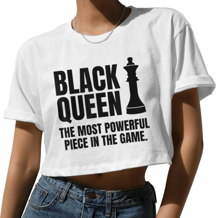 Inspiring Black Queen Women Cropped T-shirt