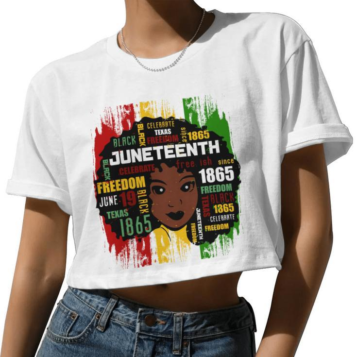 Juneteenth Girl Shirt Women Cropped T-shirt
