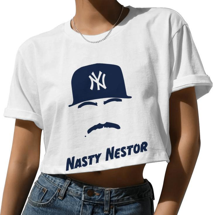 Nasty Nestor Cortes Jr Baseball Legend Women Cropped T-shirt