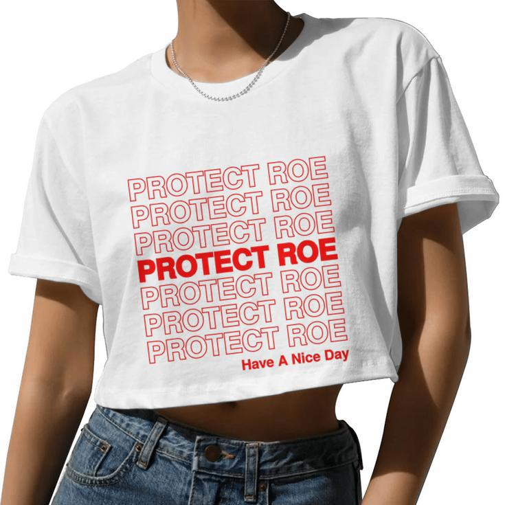 Protect Roe V Wade Pro Choice Feminist Reproductive Rights Tshirt Women Cropped T-shirt