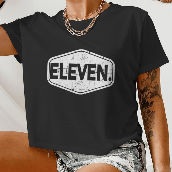 11Th Birthday Of Boy Or Girl 11 Years Old Eleven Women Cropped T-shirt