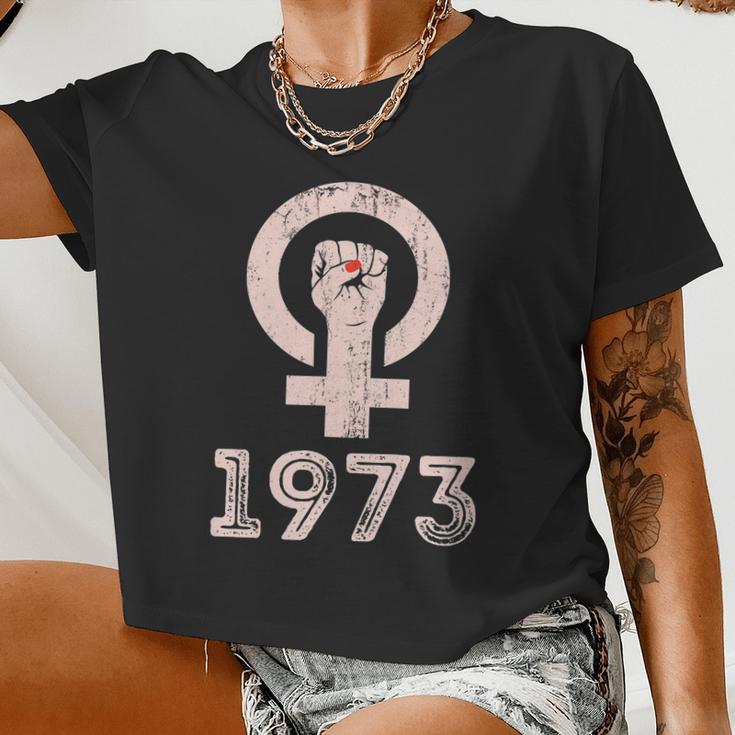 1973 Feminism Pro Choice Women's Rights Justice Roe V Wade Tshirt Women Cropped T-shirt