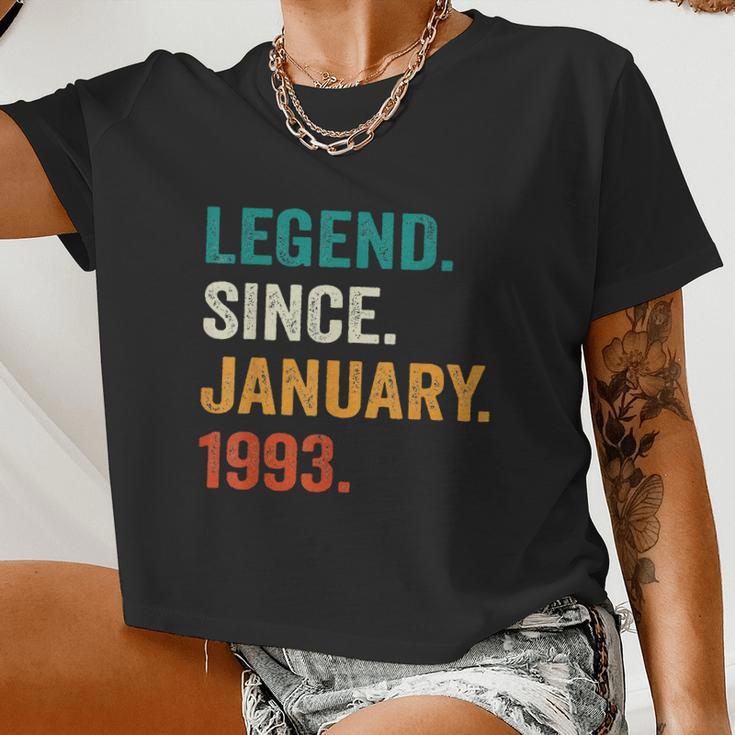 30 Year Old 30Th Birthday Legend Since January 1993 Women Cropped T-shirt