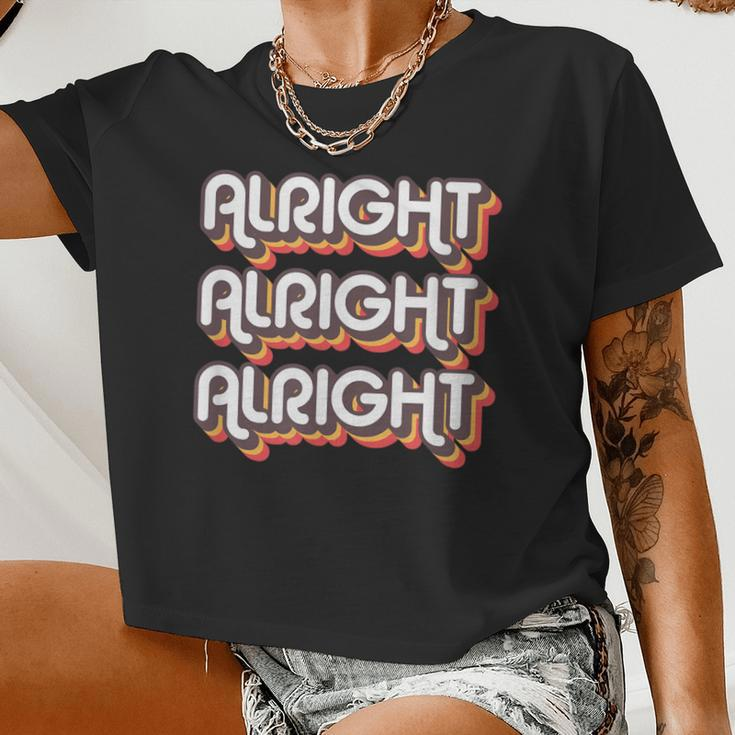 Alright Alright Roller Disco Outfit 70S Costume For Women Women Cropped T-shirt