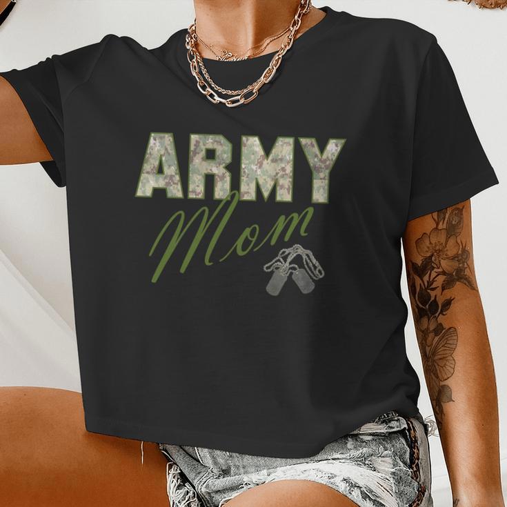 Army Mom Tshirt V3 Women Cropped T-shirt