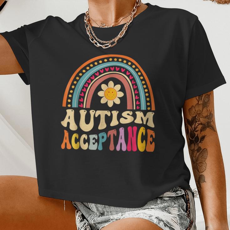 Autism Awareness Acceptance Special Education Teacher Women Cropped T-shirt