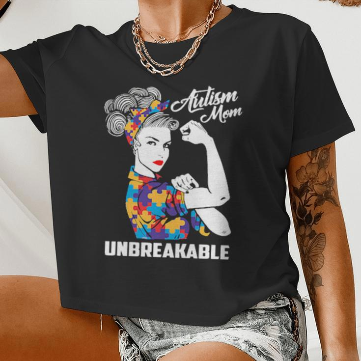 Autism Mom Unbreakable Women Cropped T-shirt
