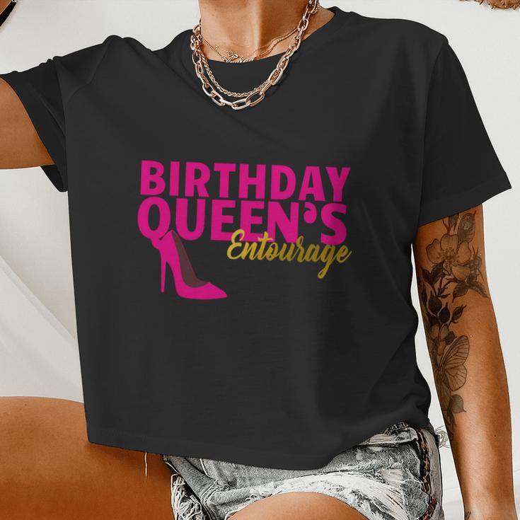 Birthday Queen's Entourage Women Cropped T-shirt