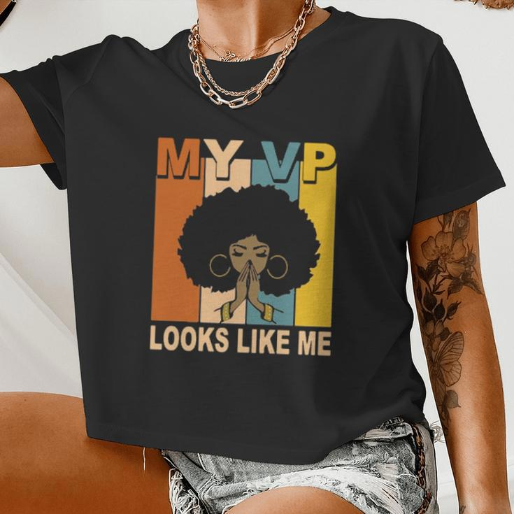 Black Girl My Vp Looks Like Me Retro Women Cropped T-shirt