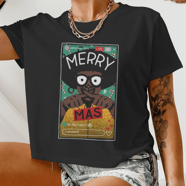 Bob The Drag Queen Merry Xmas Women Cropped T-shirt