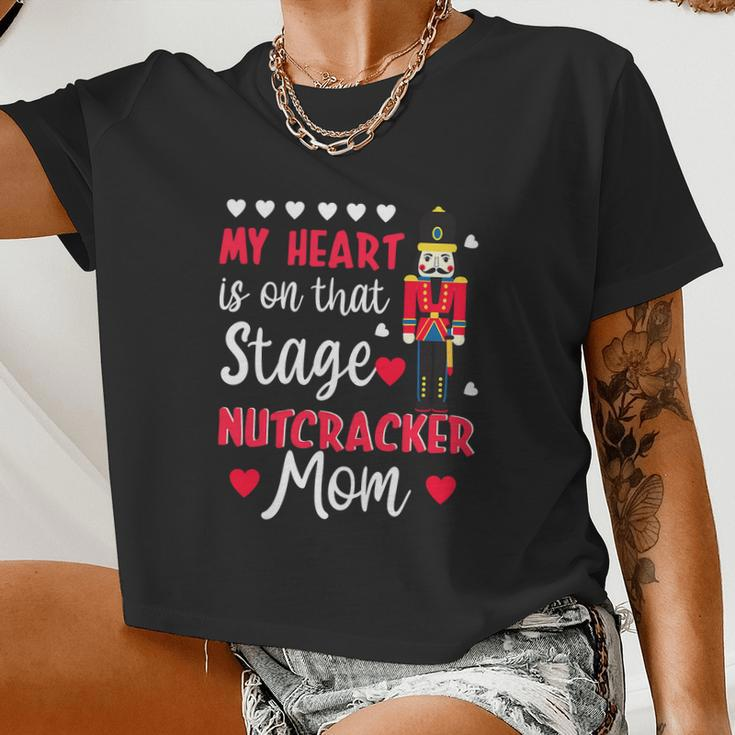 Christmas Nutcracker Mom Love Ballet Dance Mom Women Cropped T-shirt