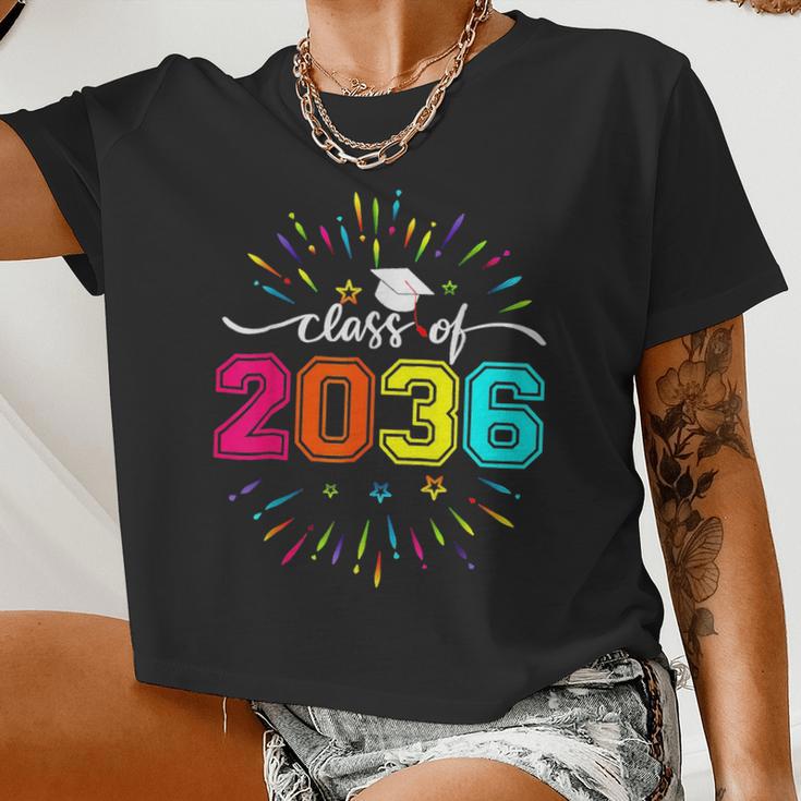 Class Of 2036 First Day Kindergarten Grow With Me Boys Girls Women Cropped T-shirt