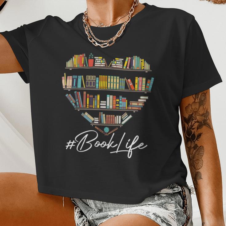 Cool Books Reading Men Women Book Lover Literacy Librarian Women Cropped T-shirt