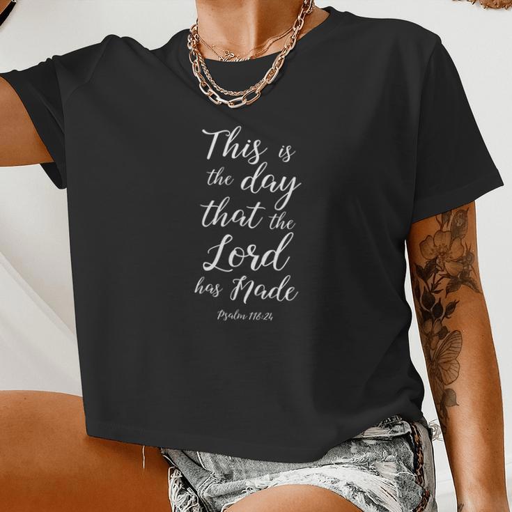 This Is The Day Lord Jesus Christian Women Bible Verse Women Cropped T-shirt