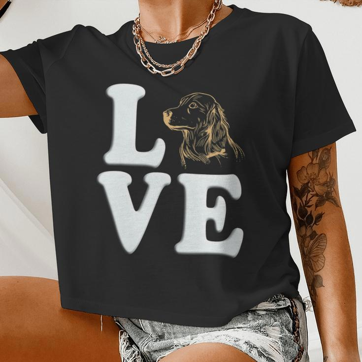 Dog Love Golden Retriever For Men And Women Women Cropped T-shirt