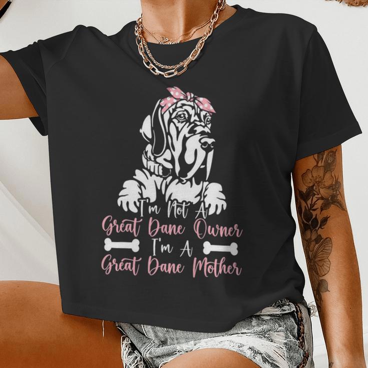 Dog Owner Dog Breed Mom Great Dane Mom Women Cropped T-shirt