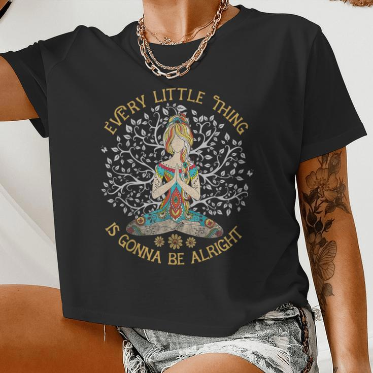 Every Little Thing Is Gonna Be Alright Yoga For Women Women Cropped T-shirt
