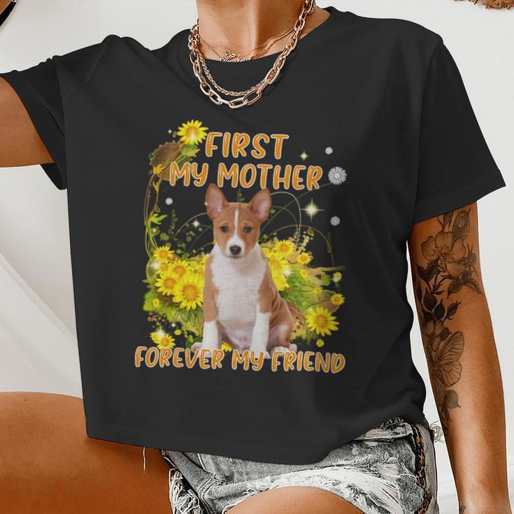 First My Mother Forever My Friend Dog Mom V2 Women Cropped T-shirt