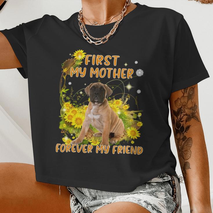 First My Mother Forever My Friend Dog Mom V4 Women Cropped T-shirt