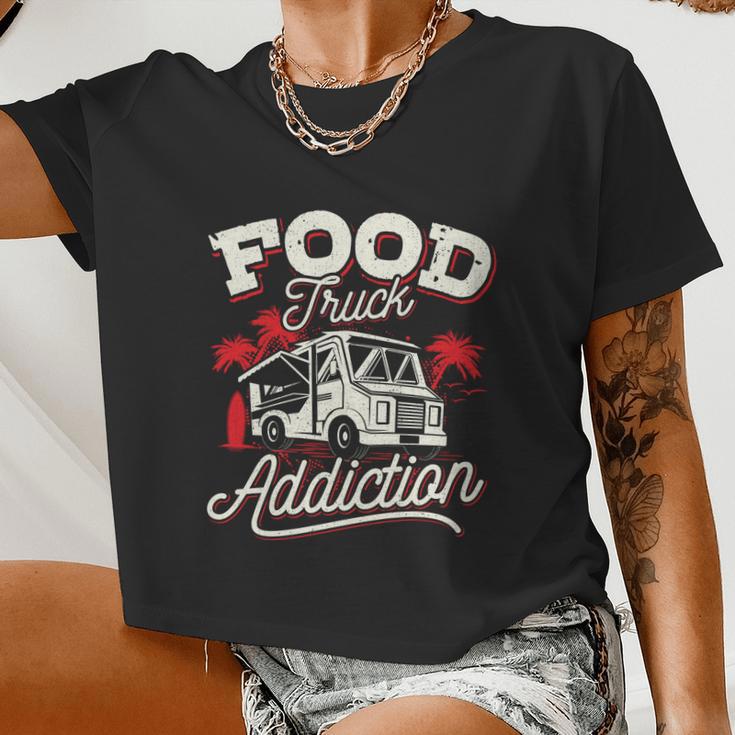 Food Truck Great Love Food Truck Addiction Women Cropped T-shirt