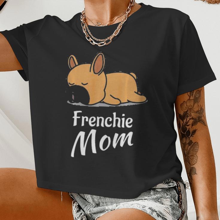 Frenchie Mom French Bulldog Women Cropped T-shirt