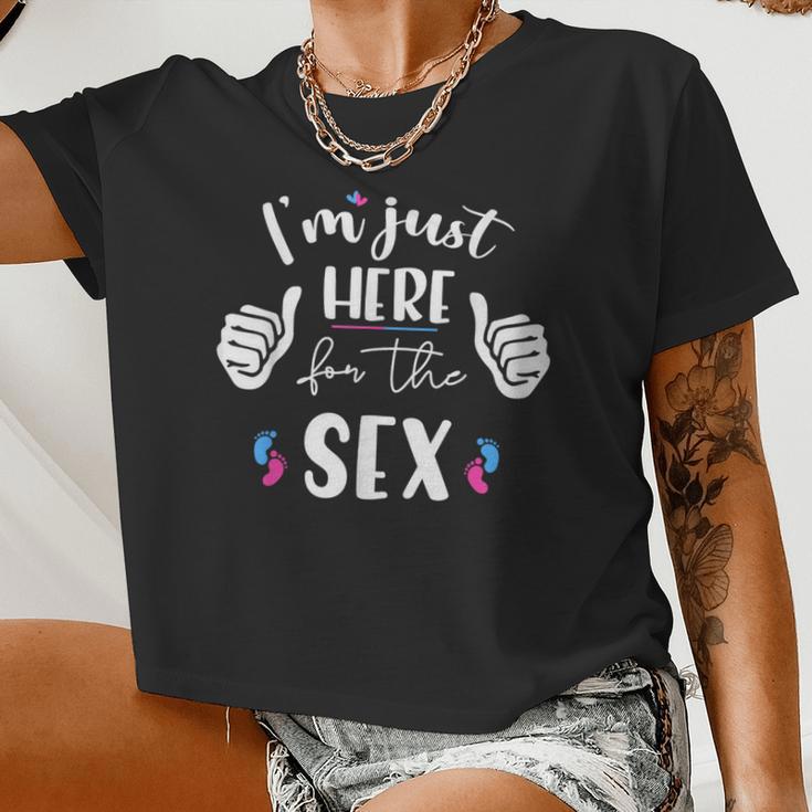 Gender Reveal I'm Here Just For The Sex Women Women Cropped T-shirt