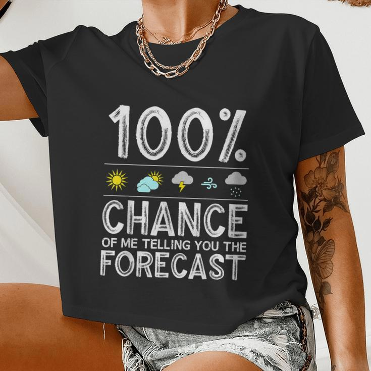 Meteorology For Weather Enthusiasts Cool Weatherman Women Cropped T-shirt
