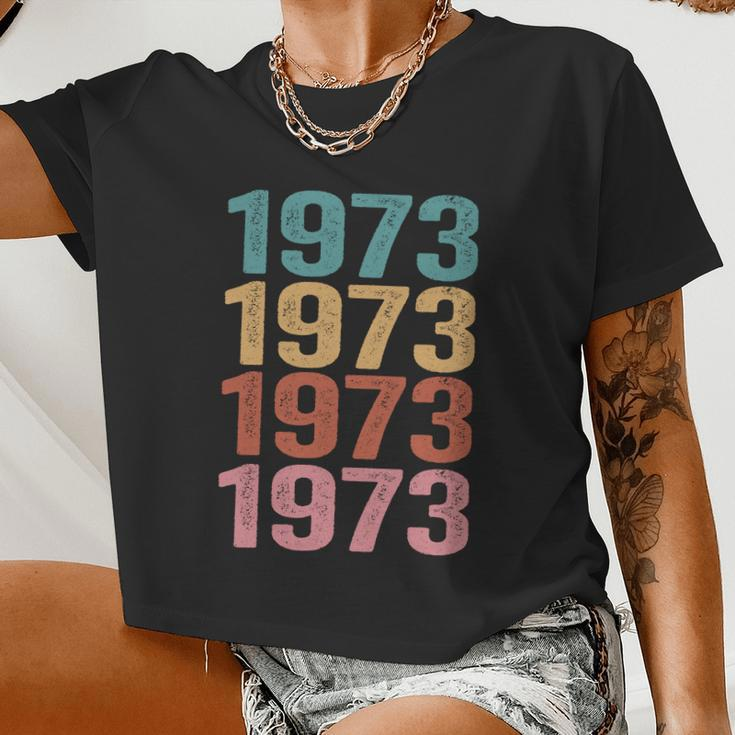 Women's Rights 1973 Pro Roe 1 Women Cropped T-shirt