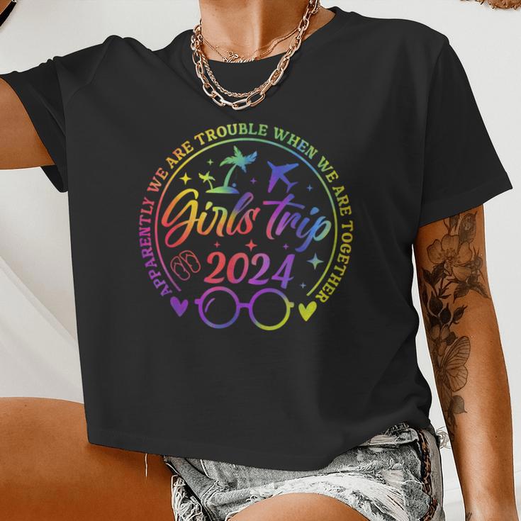 Girls Trip 2024 Apparently Are Trouble When We Are Together Women Cropped T-shirt