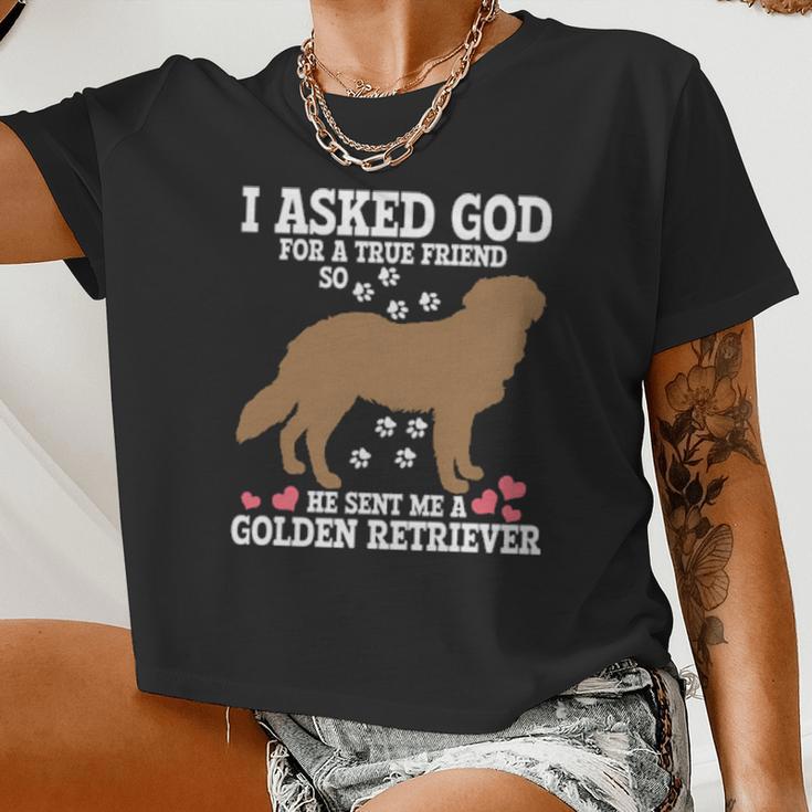 Golden Retriever Mama Christian Dog Mom Women Cropped T-shirt