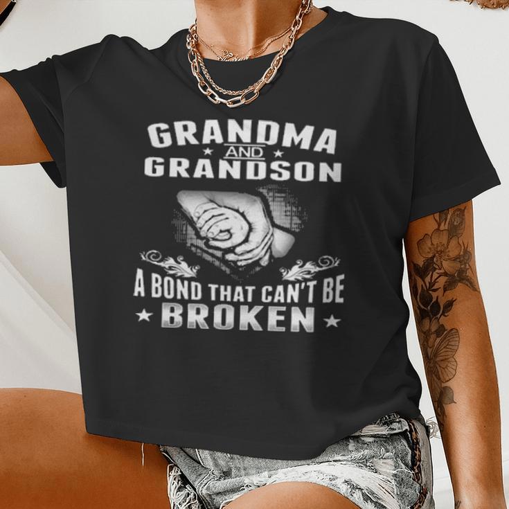 Grandma And Grandson A Bond That Cant Be Broken Women Cropped T-shirt