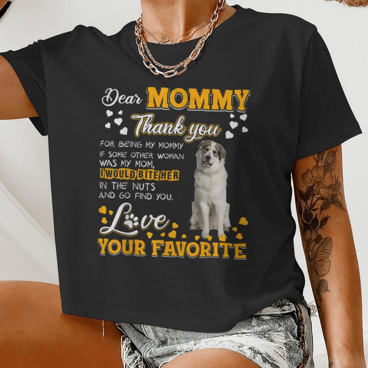 Great Pyrenees Dear Mommy Thank You For Being My Mommy Women Cropped T-shirt