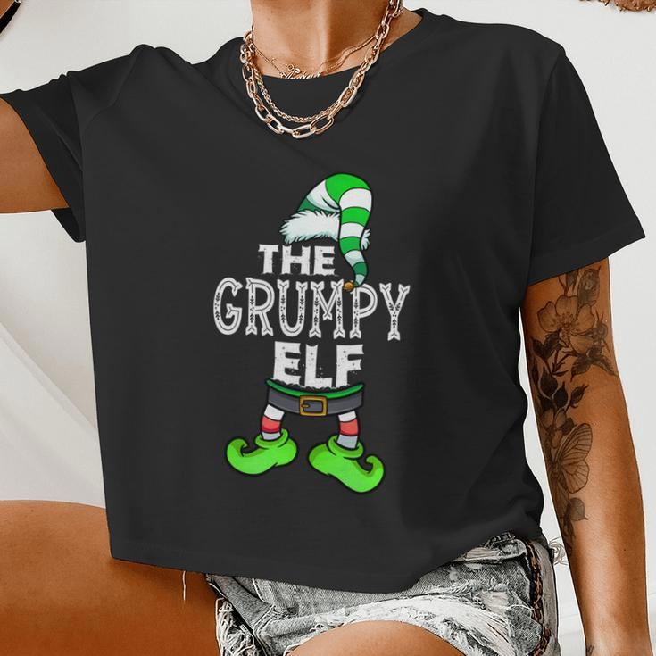 The Grumpy Elf Family Matching Group Christmas Women Cropped T-shirt