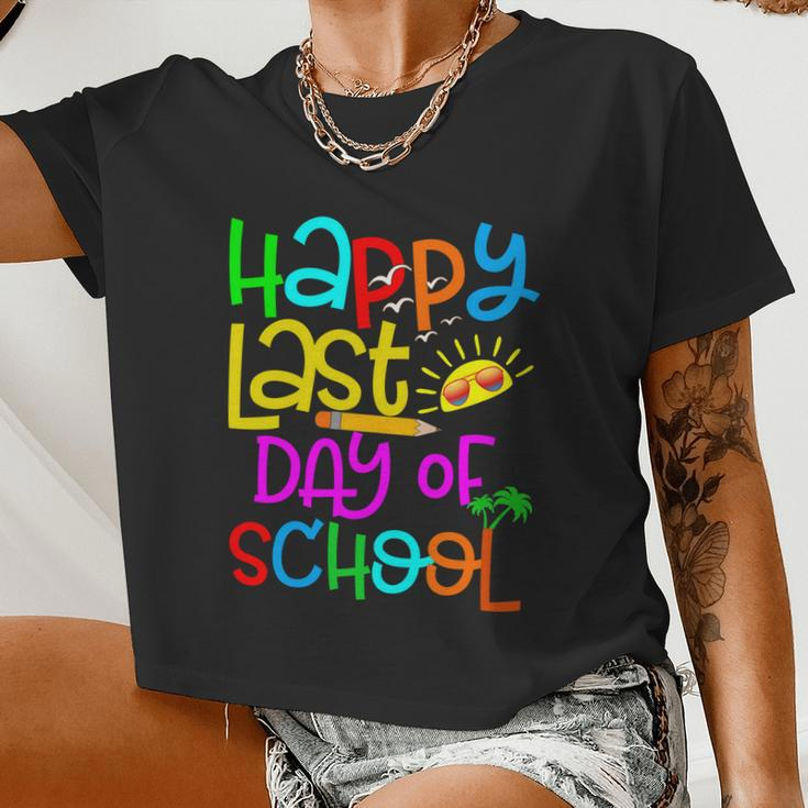 Happy Last Day Of School Teacher Student Graduation V2 Women Cropped T-shirt