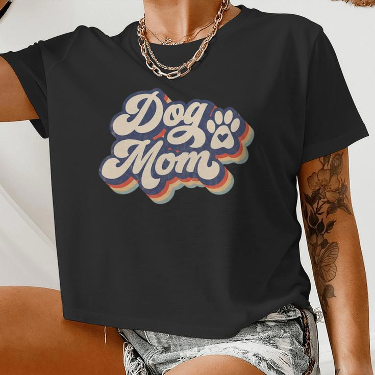 Happy Dog Mom Dog Mother Women Cropped T-shirt