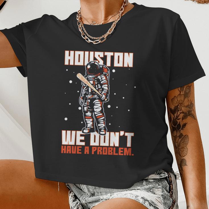 Houston We Don't Have A Problem Astronaut Women Cropped T-shirt