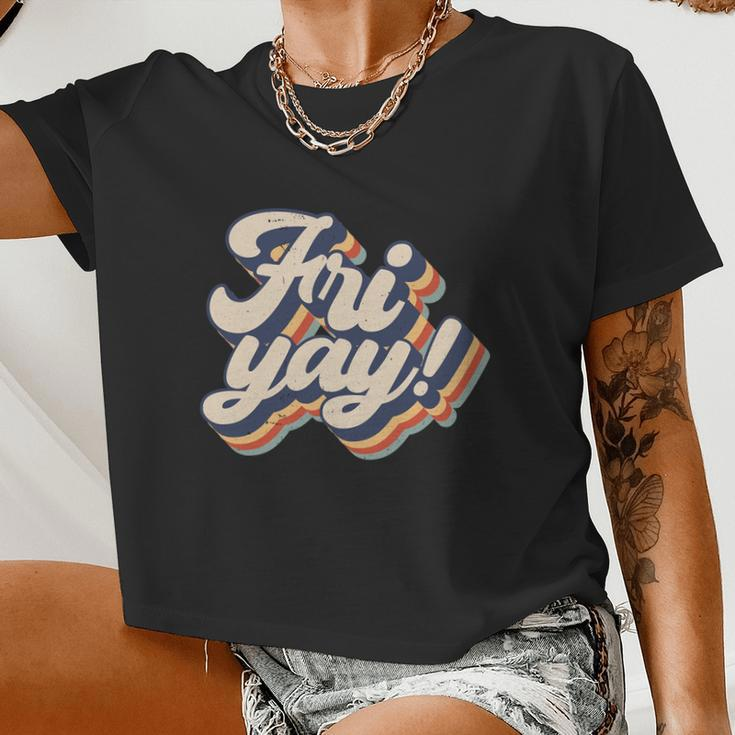 It's Frigiftyay Teacher Life And Mom Life Friday Weekend Women Cropped T-shirt