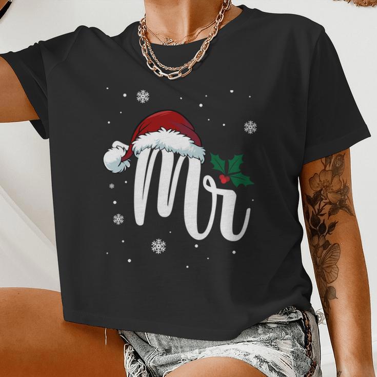 Mr Claus Matching Family Christmas Women Cropped T-shirt