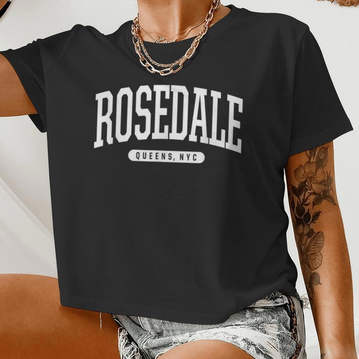 Nyc Borough Rosedale Queens New York City Women Cropped T-shirt
