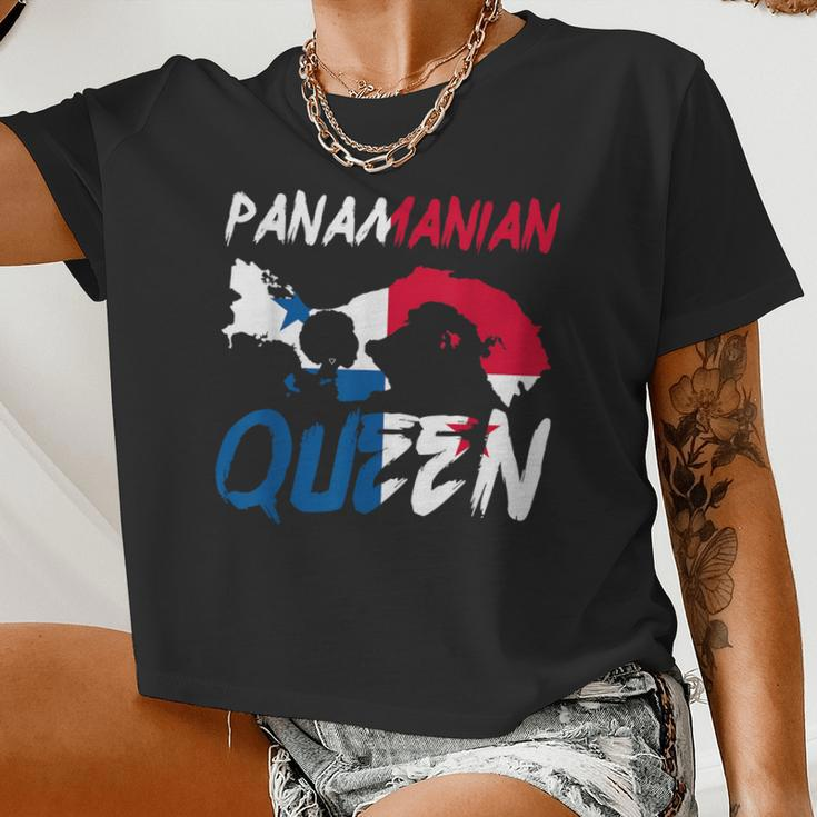 Panamanian Queen Panama Flag Afro-Pride Proud Independent Women Cropped T-shirt