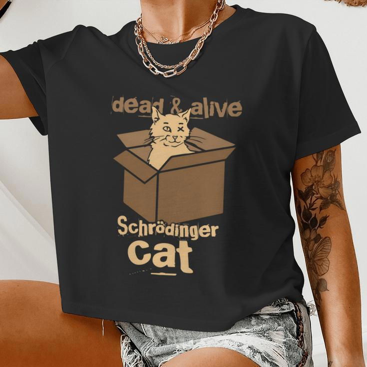 Physicists Scientists Schrödingers Katze Women Cropped T-shirt