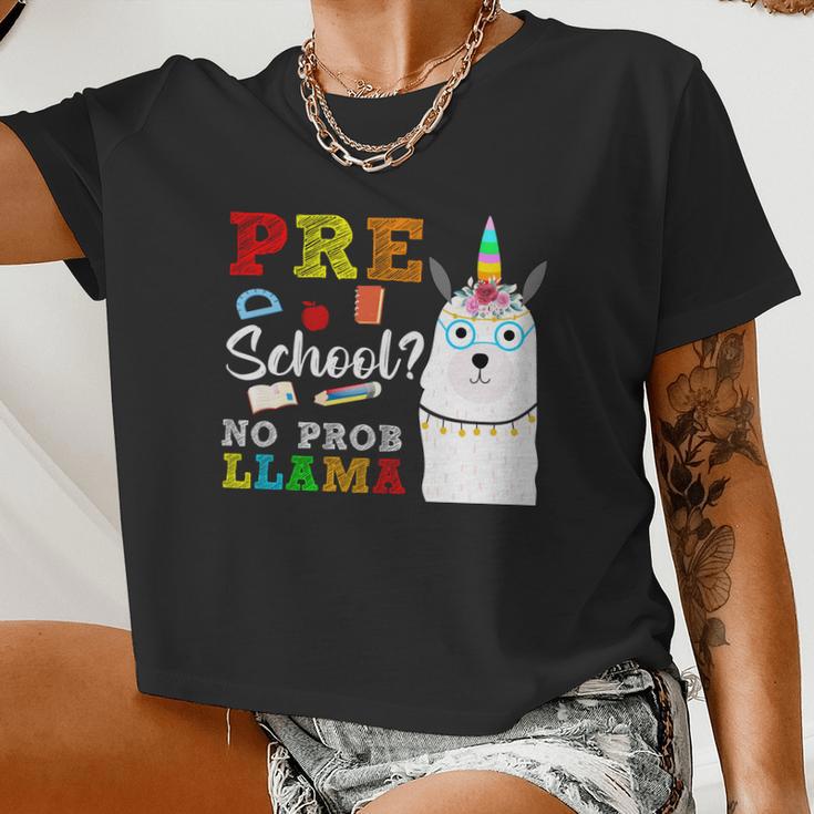 Preschool No Probllama Women Cropped T-shirt