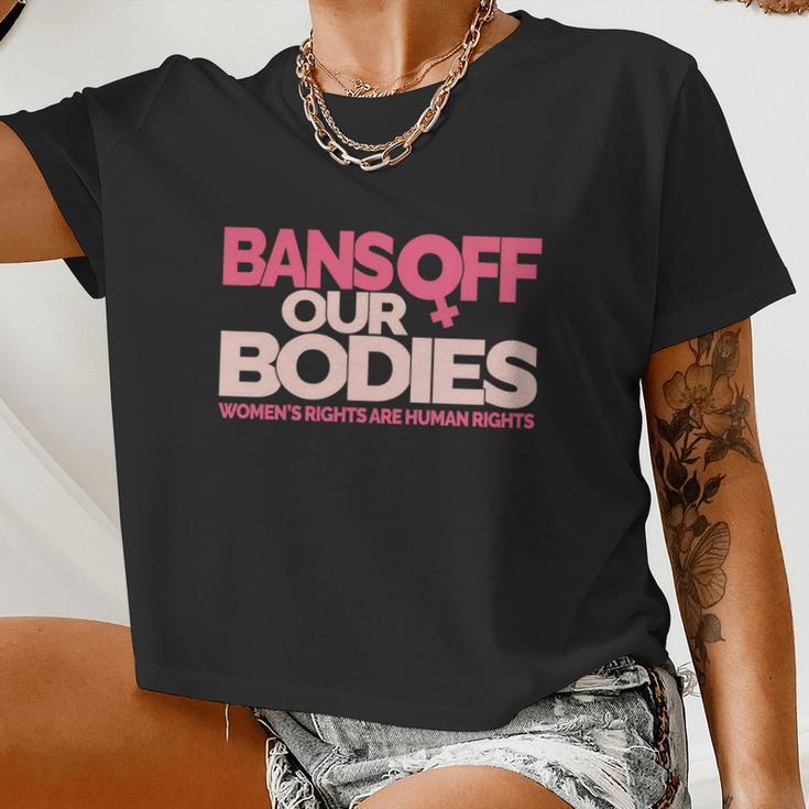 Pro Choice Pro Abortion Bans Off Our Bodies Women's Rights Tshirt Women Cropped T-shirt