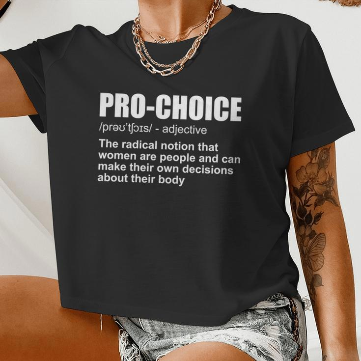 Pro Choice Definition V2 Women Cropped T-shirt