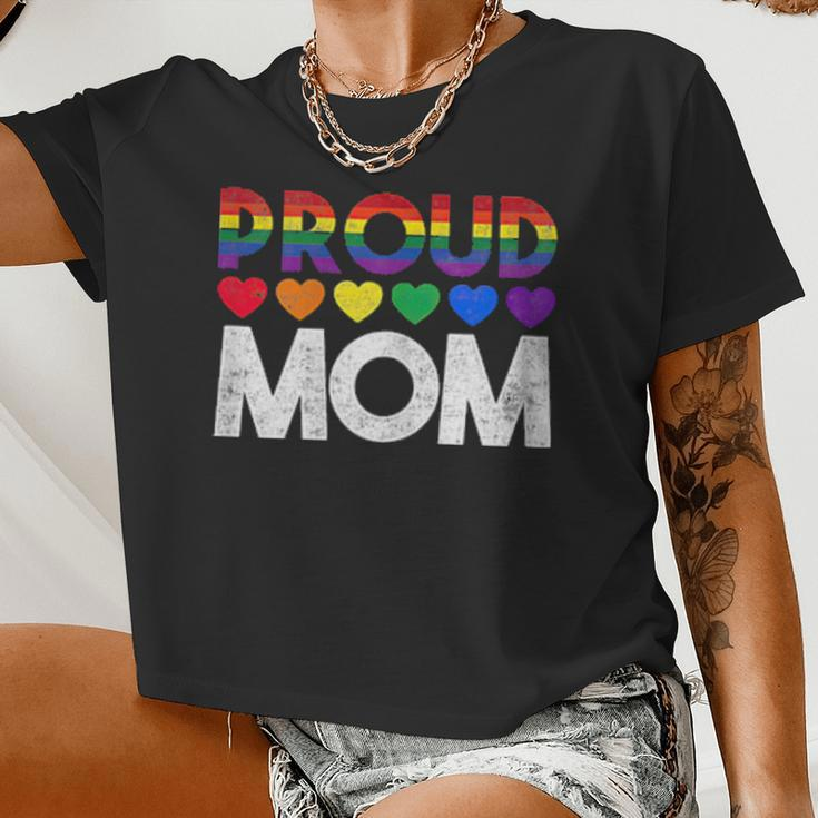 Proud Mom Lgbt Women Cropped T-shirt