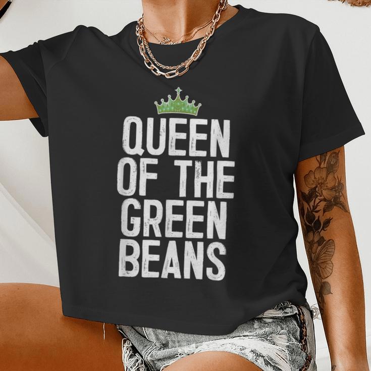 Queen Of The Green Beans Women Cropped T-shirt