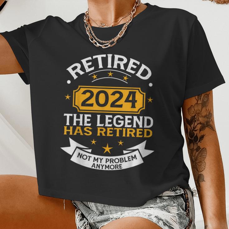 Retired 2024 Retirement Apparel For & Women Women Cropped T-shirt