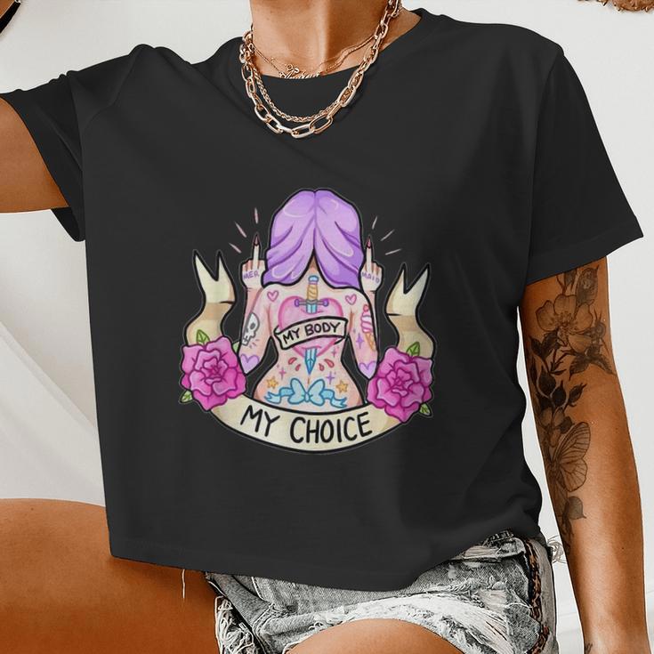 Retro 1973 Pro Roe Pro Choice Feminist Women'ss Rights Women Cropped T-shirt