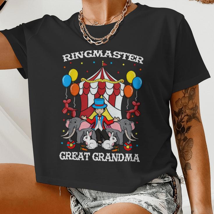 Ringmaster Great Grandma Circus Event Great Grandmother Women Cropped T-shirt